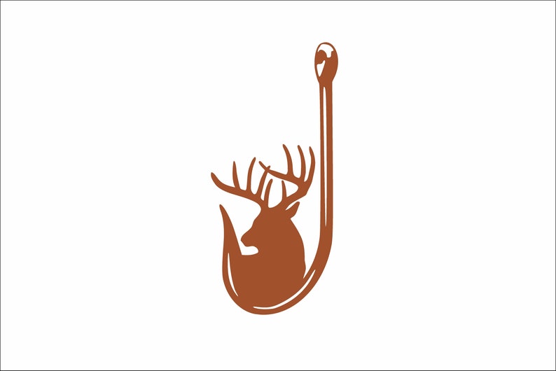 Download Deer and Fishing Hook Hunting svg Outdoors svg Cricut | Etsy