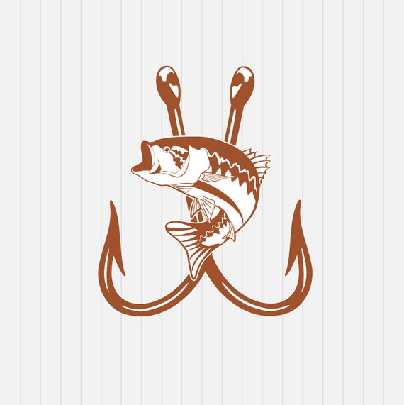 Download Bass Fishing Hooks svg Bass And Hooks svg Cricut Clipart ...