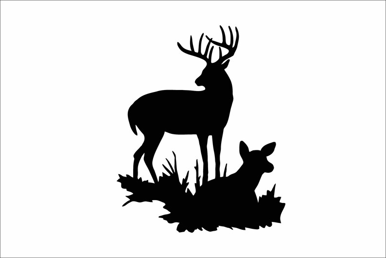 Deer and Doe Hunting svg Outdoors svg Cricut Clipart  Etsy