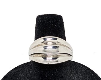AVANT Zilveren RIng 6 3/4 / Sterling Ring Maat 6 3/4 / Modernistische ABSTRACT Zilveren Ring / Zilver MODERNE Ring / Minimale Zilveren Ring Maat 6.75