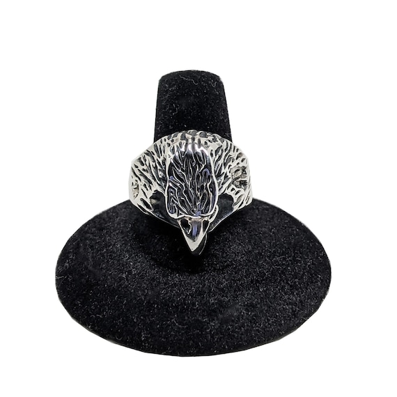 Silver EAGLE Ring / Sterling Ring Size 10 1/4 / 92