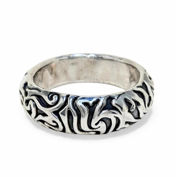 Large Electroform Sterling Bangle - image 1