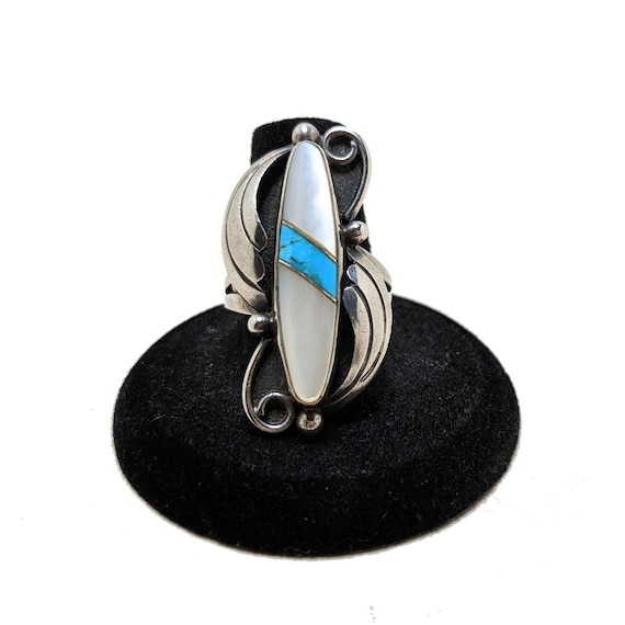 Turquoise Ring 9 / Native American Jewelry / TURQ… - image 1