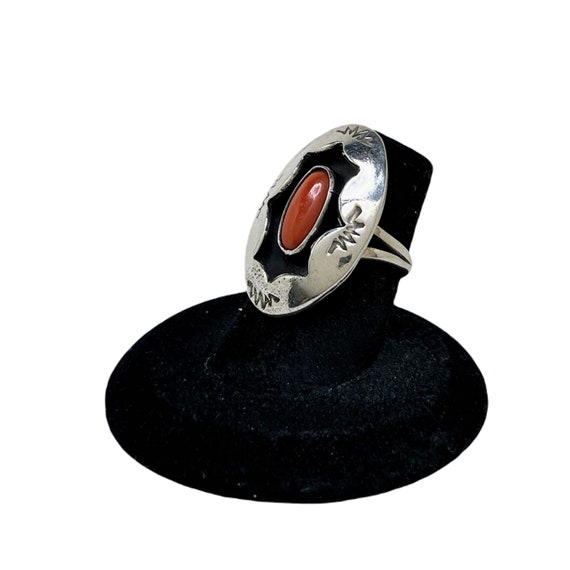 Vintage CORAL Sterling Ring 6 | SHADOWBOX Native … - image 3
