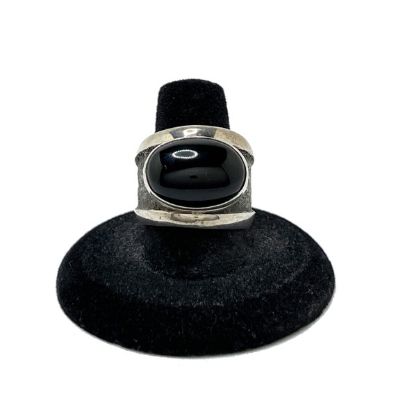 Sterling ONYX Ring Size 9 | SANDCAST Sterling Ring