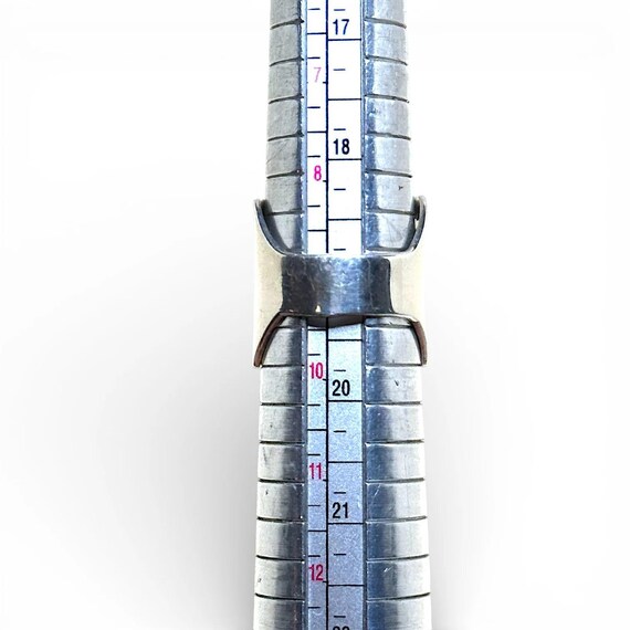 Stacked Cut Out Sterling Solid Ring Size 9 - image 4