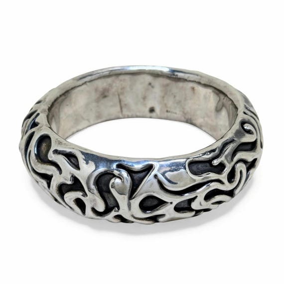 Large Electroform Sterling Bangle - image 2