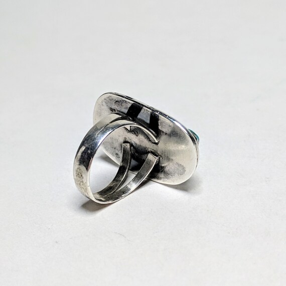 Vintage TURQUOISE Ring size 5 / Double Stone Turq… - image 5