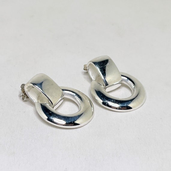 Vintage STERLING Modernist Earring | Abstract DIS… - image 6