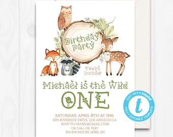 Woodland Invitation Etsy