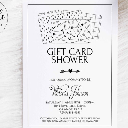 Gift Card Shower Invitation - Etsy