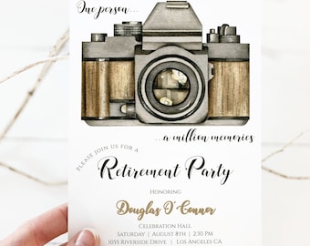 Retirement Celebration Invitation for Men Women, Invitation Template, Editable Invitation, Retirement Party Invites, Printable, Corjl RET8