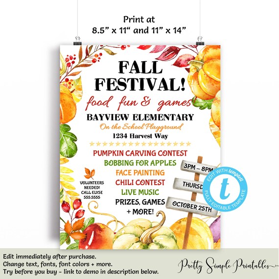 editable fall festival flyer fall festival flyer template fall festival sign church flyer fall fest invite fall invitation templett thk5 fall festival flyers templates