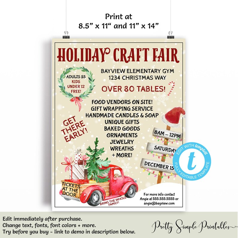 Free Printable Craft Fair Flyer Template