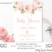 Blush Guest Book, Blush Pink Baby Shower, Guestbook Sign, Editable ...