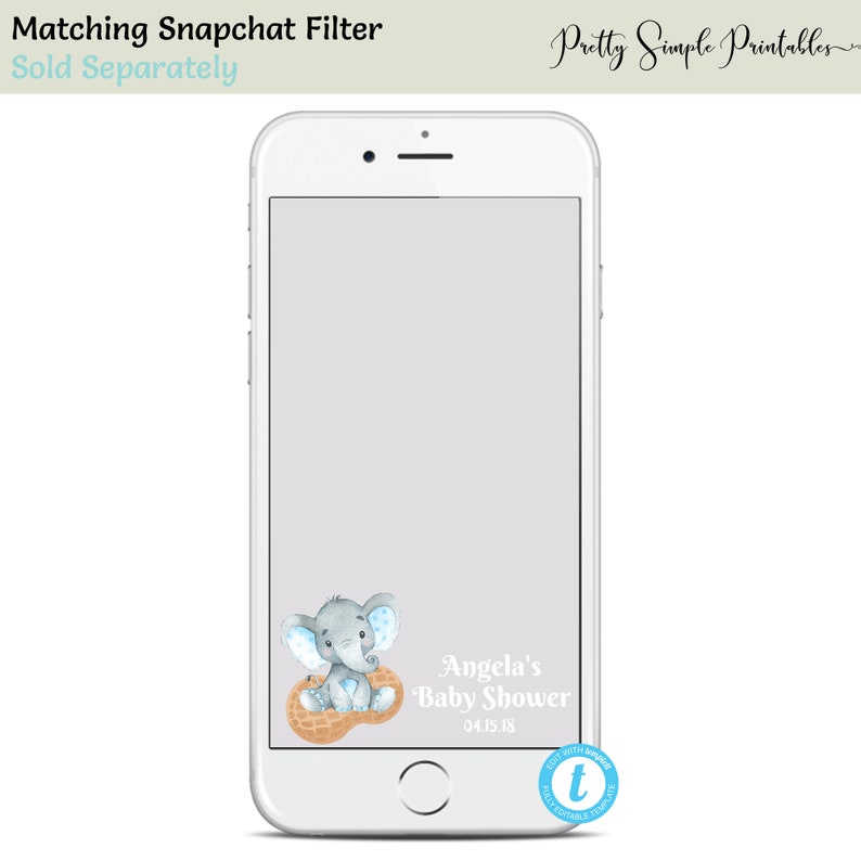 Photo Booth Frame Baby Shower Elephant Instagram Frame Etsy
