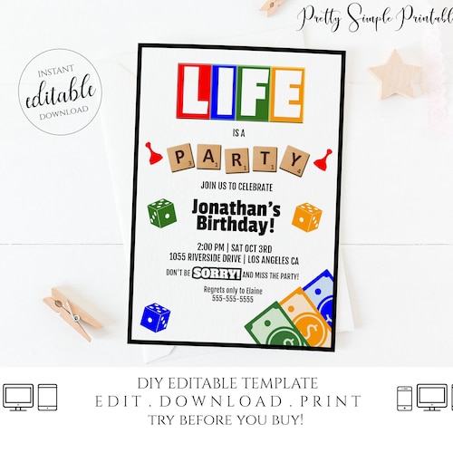 Family Game Night PRINTABLE Party Decorations Board Games - Etsy Canada