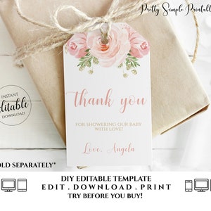 Blush Guest Book, Blush Pink Baby Shower, Guestbook Sign, Editable ...