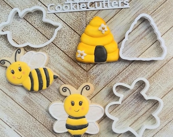 Bumblebee and Hive Cookie Cutters