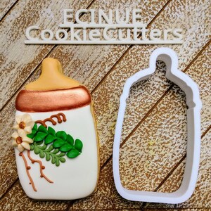 Baby bottle & flowers Cookie Cutter