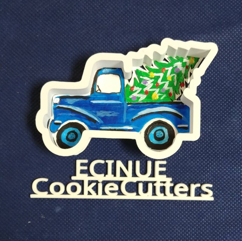 Truck with Christmas Tree Cookie Cutter Etsy