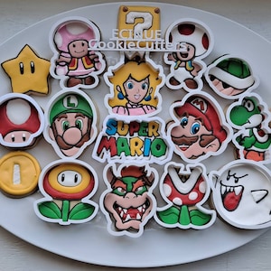 Mario Bros inspired cookie cutters