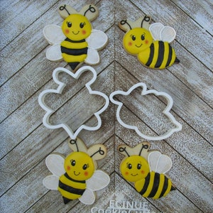 Bumblebee and Hive Cookie Cutters Two Bees
