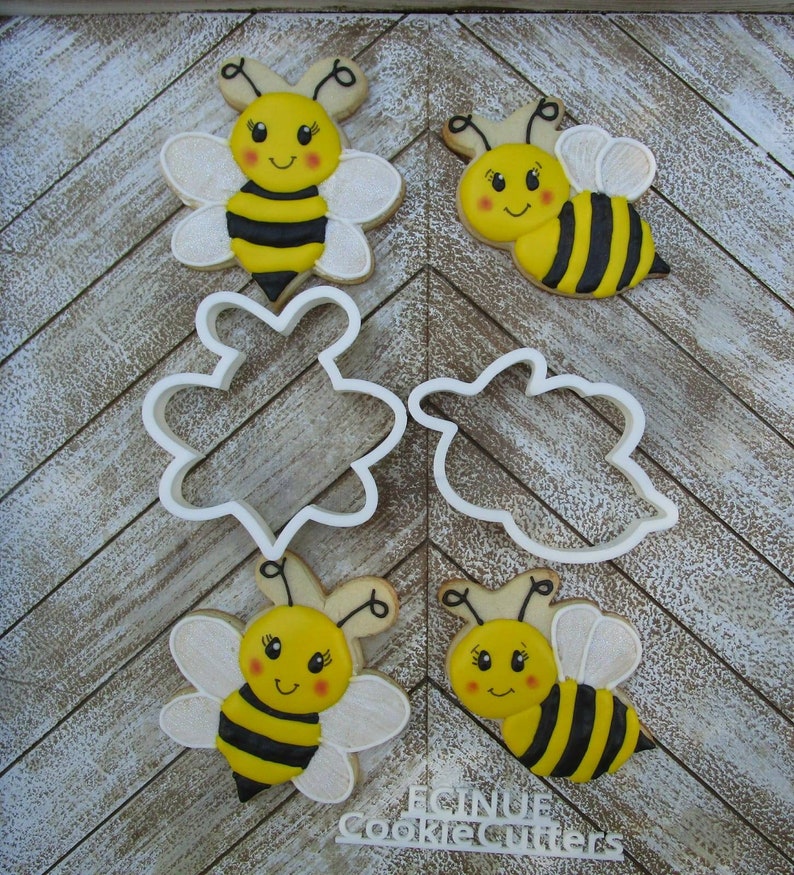 Bumblebee and Hive Cookie Cutters Two Bees