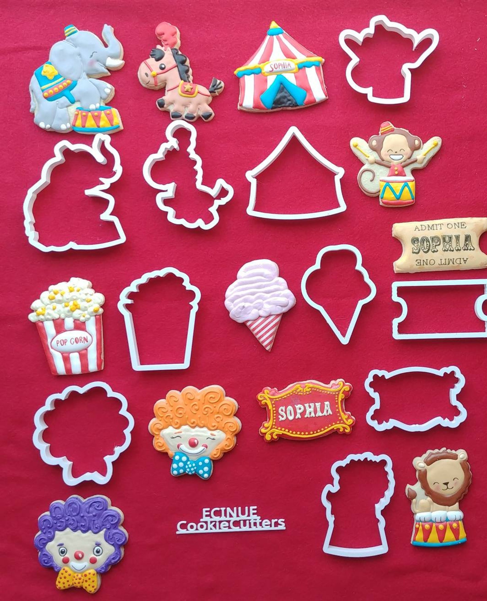 Circus Cookie Cutter Set Etsy