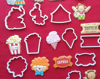 Circus Carnival Birthday Cookie Cutters
