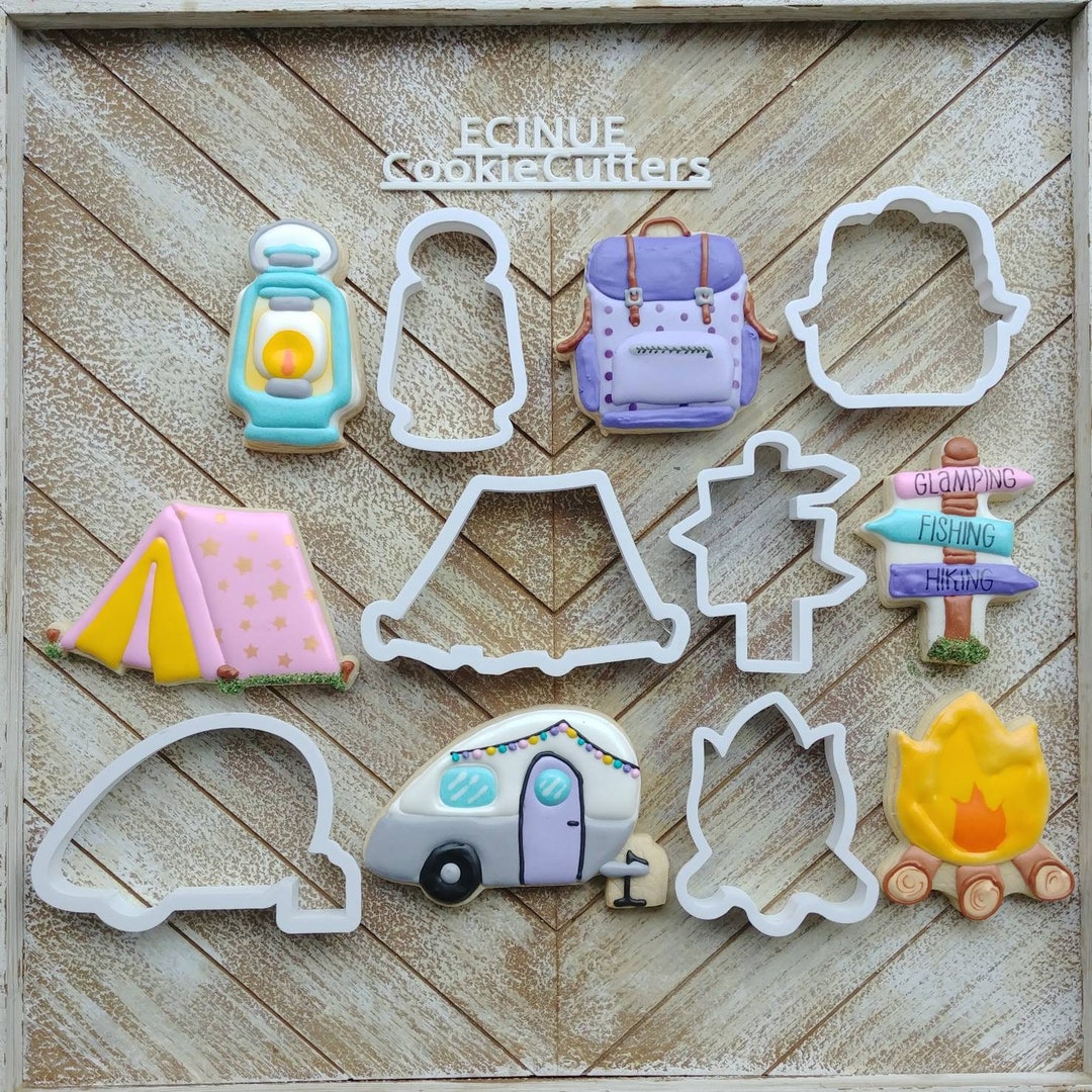 Camping Theme Cookie Cutter Set Etsy