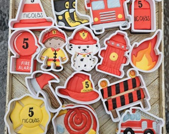 Firefighter Cookie Cutters, Firefighter Birthday Cookie Cutters