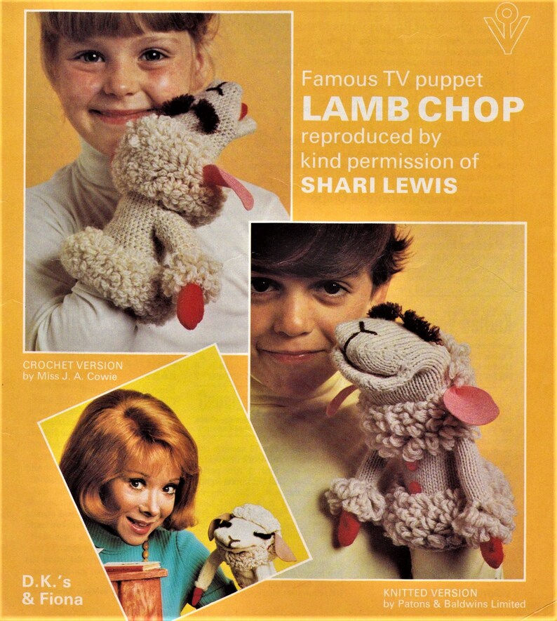 Original Lamb Chop Vintage Rare Hand Puppet 1239 Toy Knitting Etsy