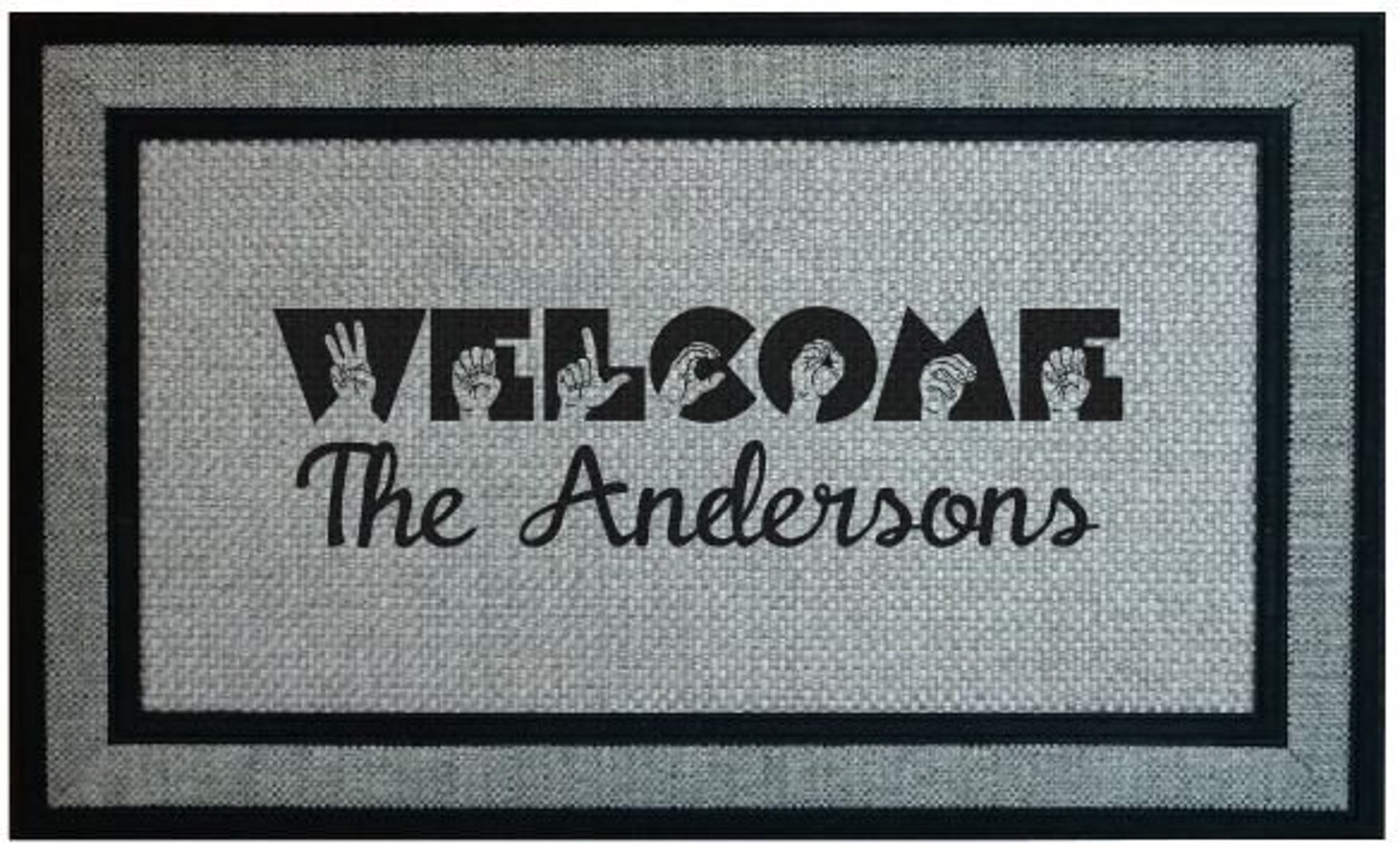 ASL Mat / Door Mat / American Sign Language / Rug / Etsy