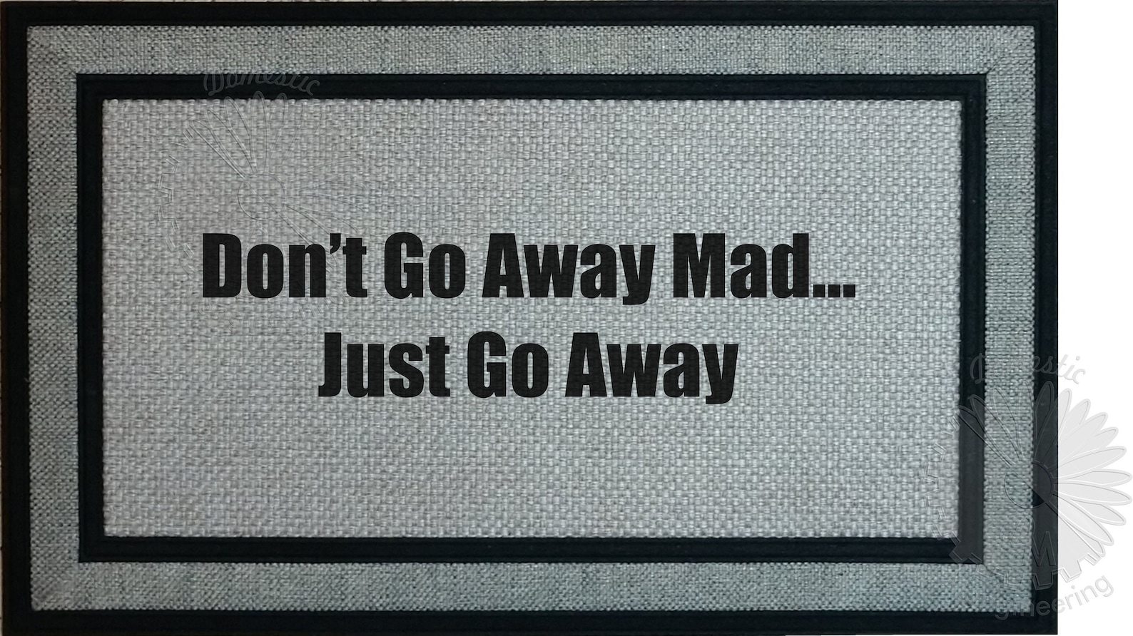 Don't Go Away Mad... Just Go Away Door Mat / alfombra de Etsy