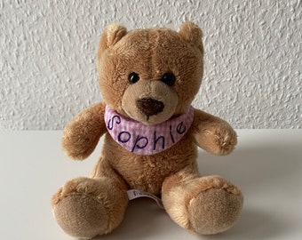 Teddy with a name scarf