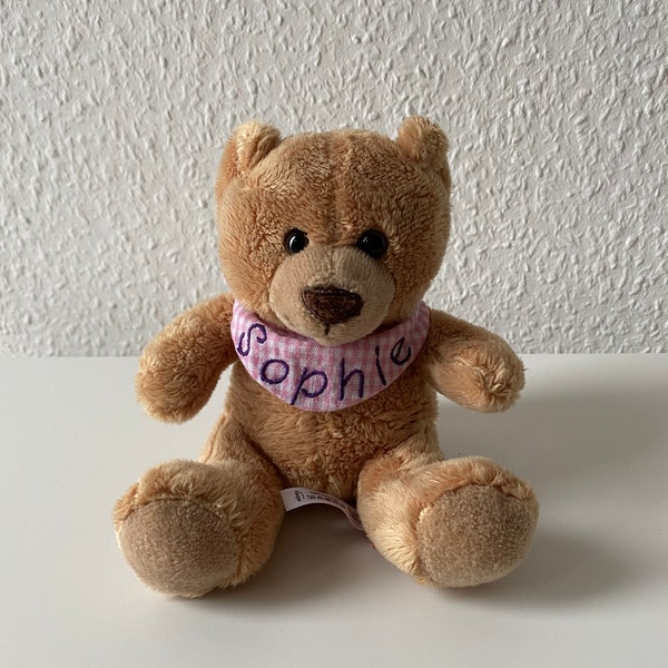 Teddy mit Namens Halstuch