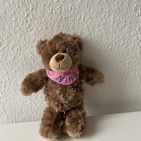 Teddy mit Namens Halstuch