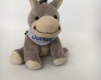 Donkey with name scarf