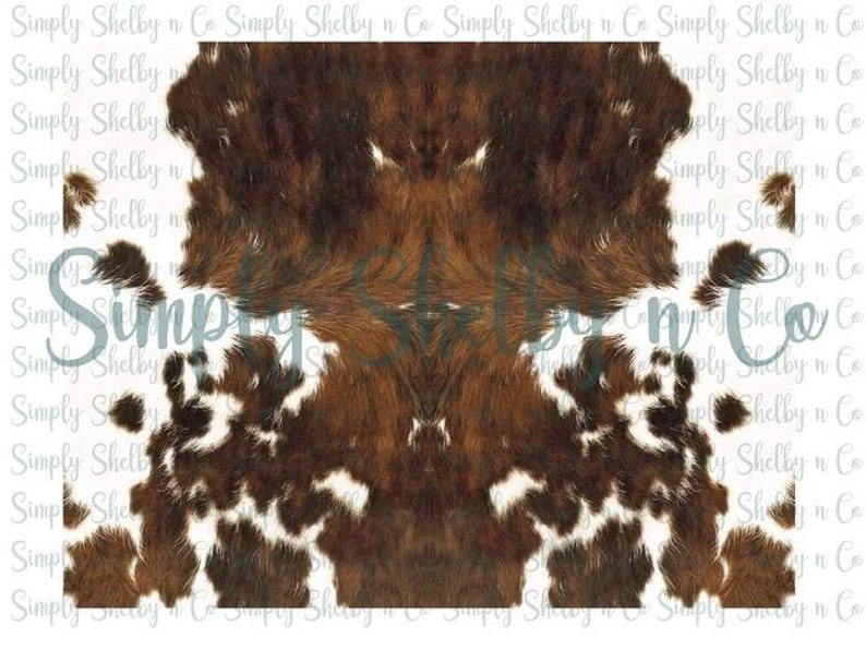 True Brown Cowhide Print full wrap Waterslide Decal Etsy