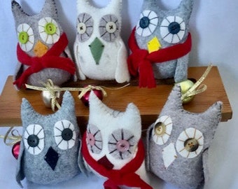 Felt Owl Ornament