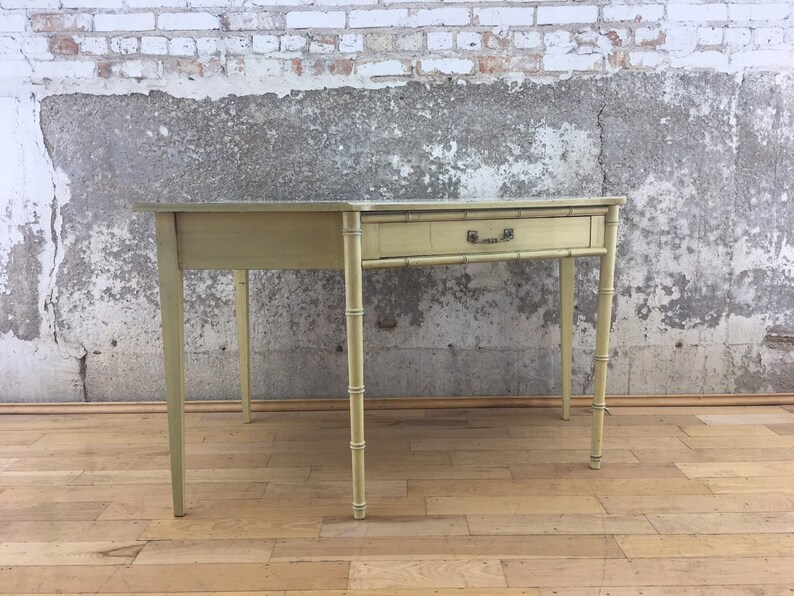 Made To Order Henry Link Bali Hai Faux Bamboo Corner Desk Lacquered Your Choice Of Color