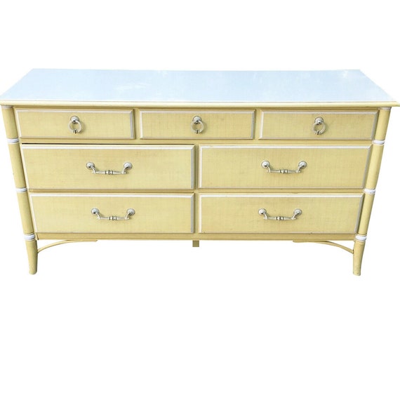 Made To Order Vintage Thomasville Faux Bamboo 7 Drawer Etsy
