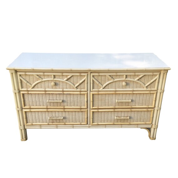 Made To Order Vintage Henry Link Wicker And Faux Bamboo 6 Etsy