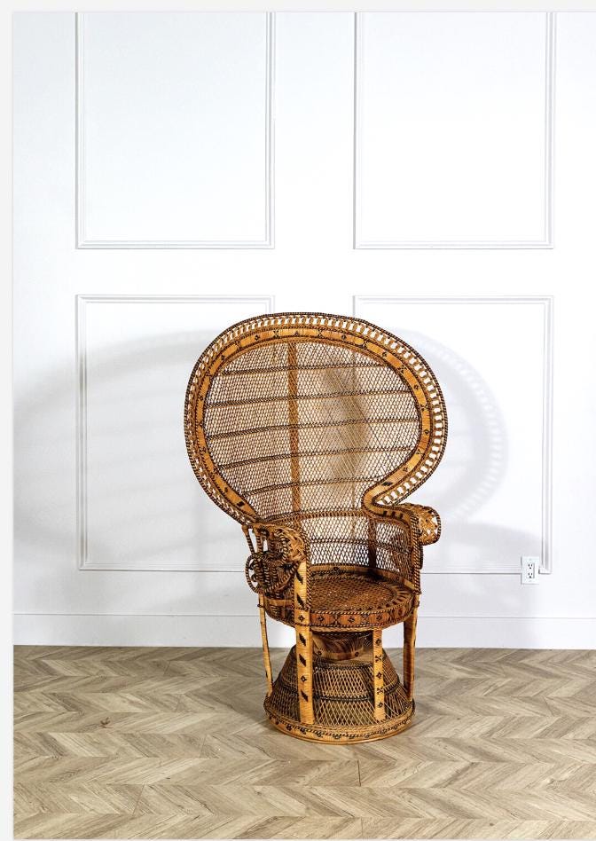 Vintage Peacock Chair