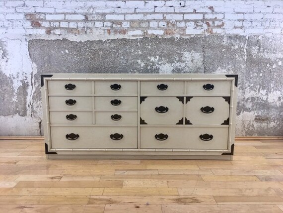 Made To Order Vintage Thomasville 6 Drawer Asian Inspired Etsy