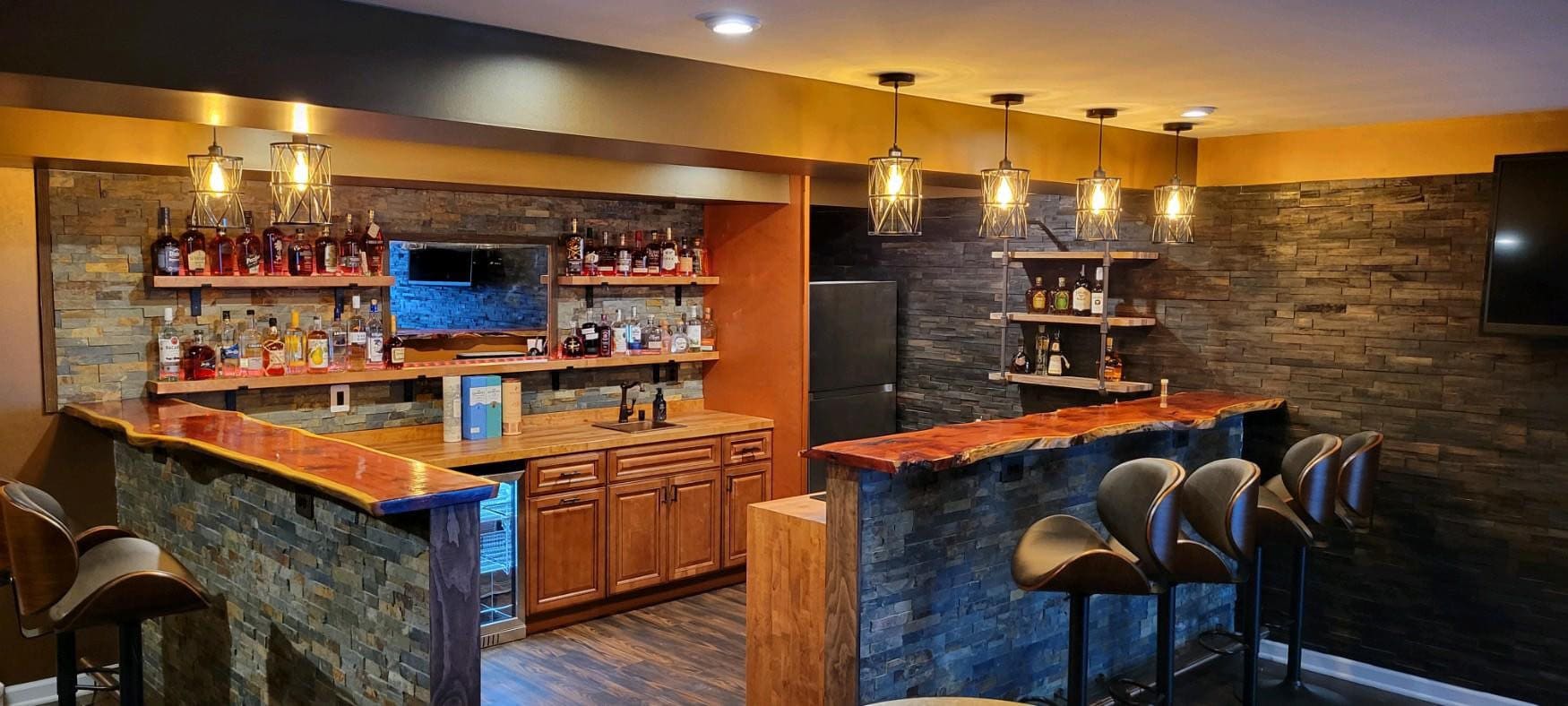 9ft Cedar Slabs FINISHED Ready to Install Red Cedar Bar Top Etsy