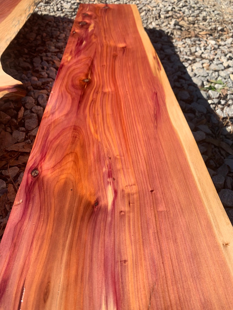 36 Cedar Shelves, Live Edge Slab Shelf Red Cedar Shelving 24 108 Etsy