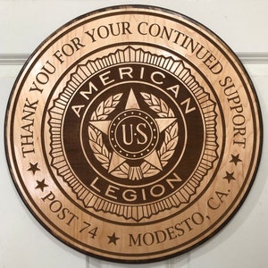 18in Custom American Legion Post Number Plaque