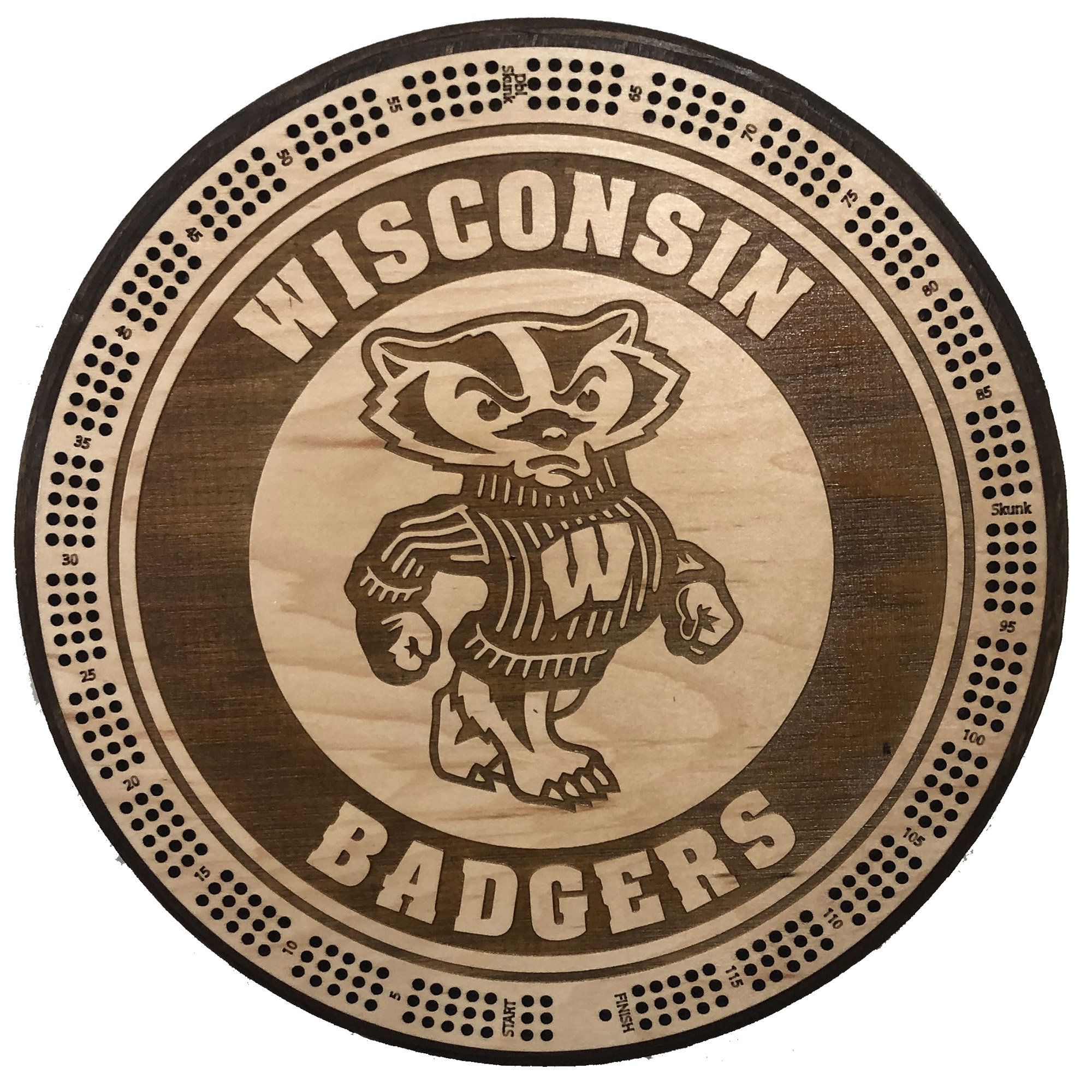 Wisconsin Badgers 3 pista cribbage tablero y placa 3 pistas | Etsy